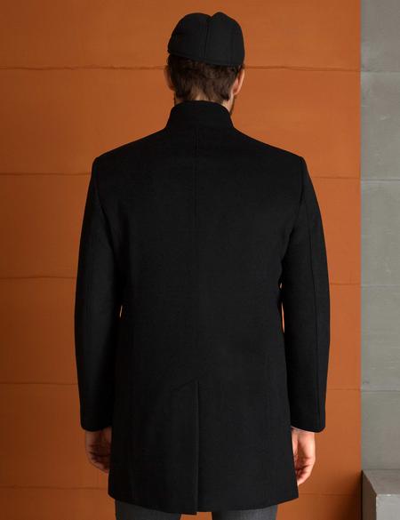 Siyah Slim Fit Palto - 50196135003