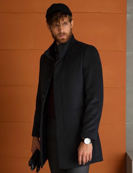 Antrasit Slim Fit Palto - 50196135020