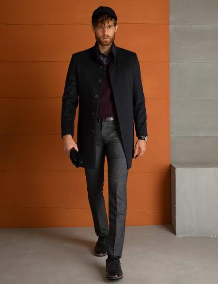 Antrasit Slim Fit Palto - 50196135020