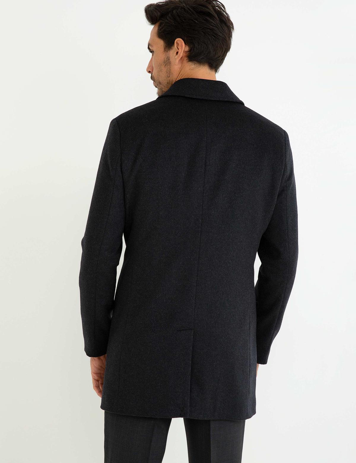 Antrasit Slim Fit Kaban - 50196138020