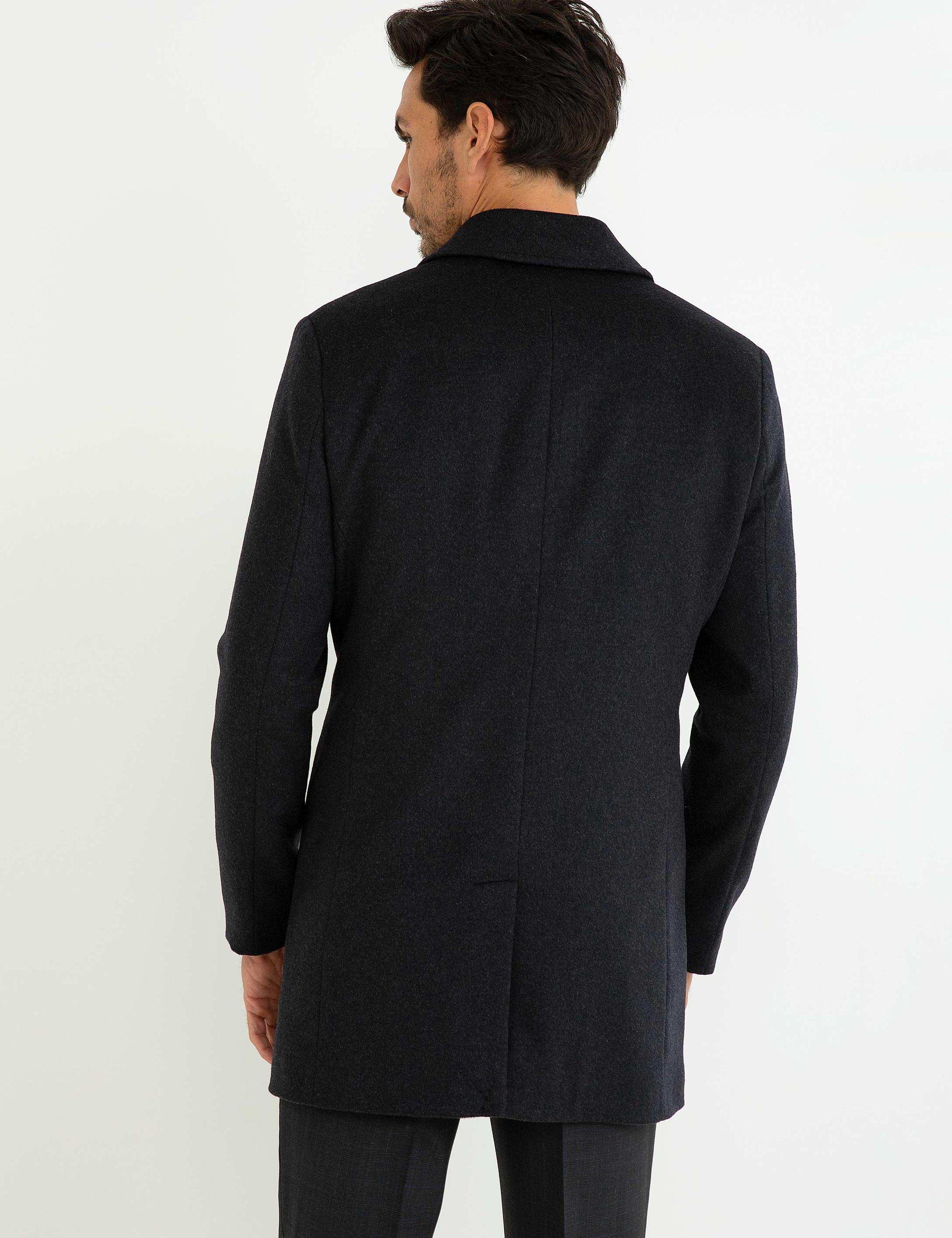 Antrasit Slim Fit Kaban