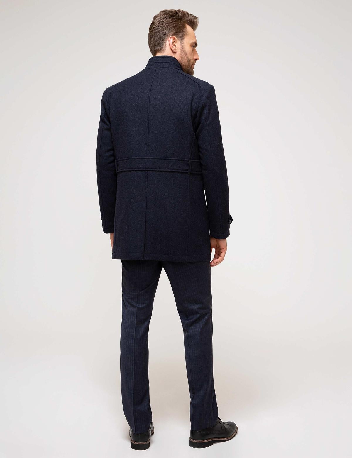 Açık Lacivert Slim Fit Palto - 50196221043