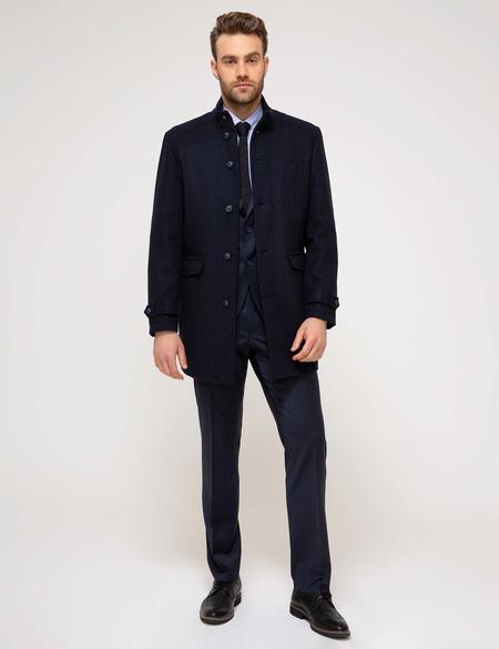 Açık Lacivert Slim Fit Palto - 50196221043