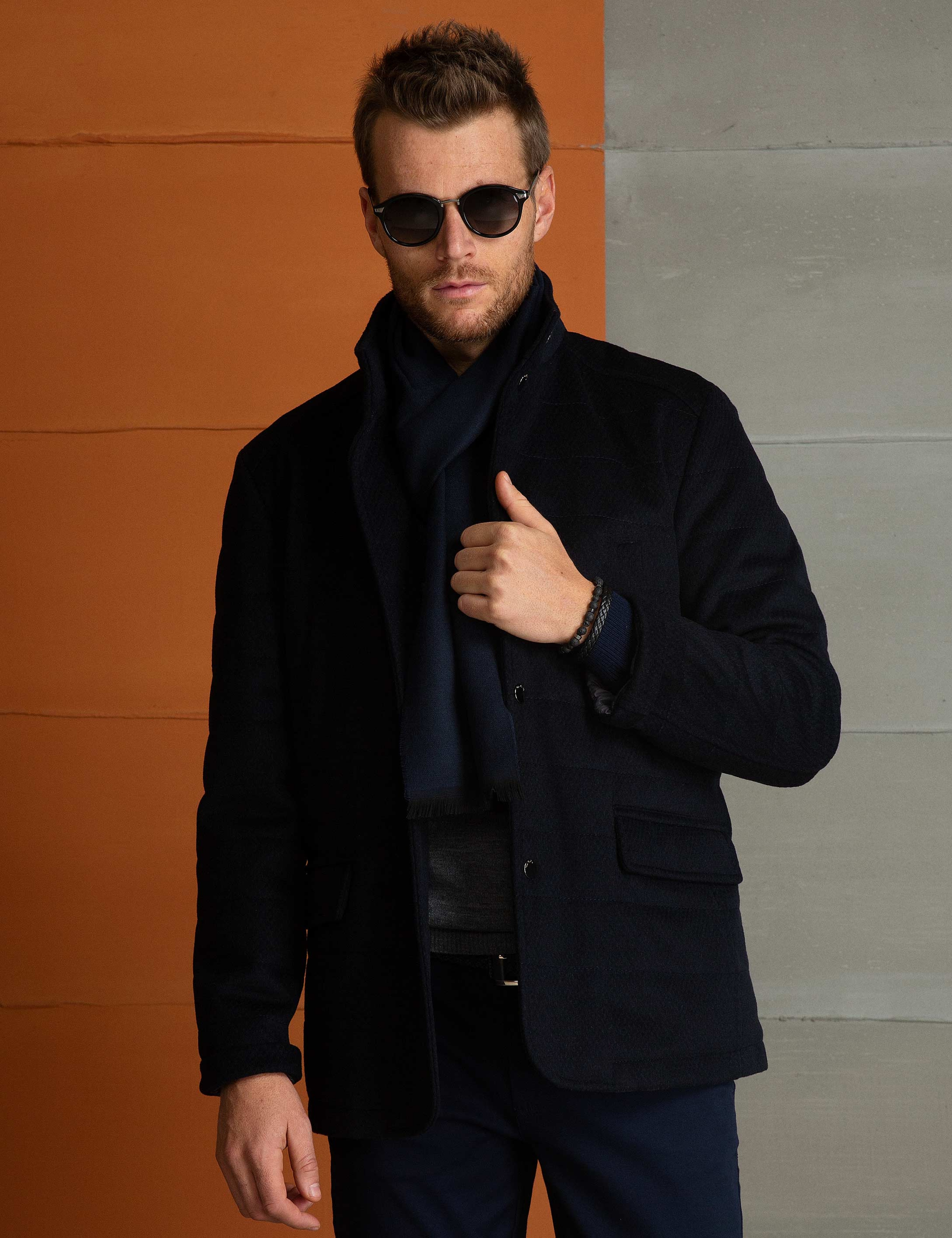 Lacivert Ex.Slim Fit Palto