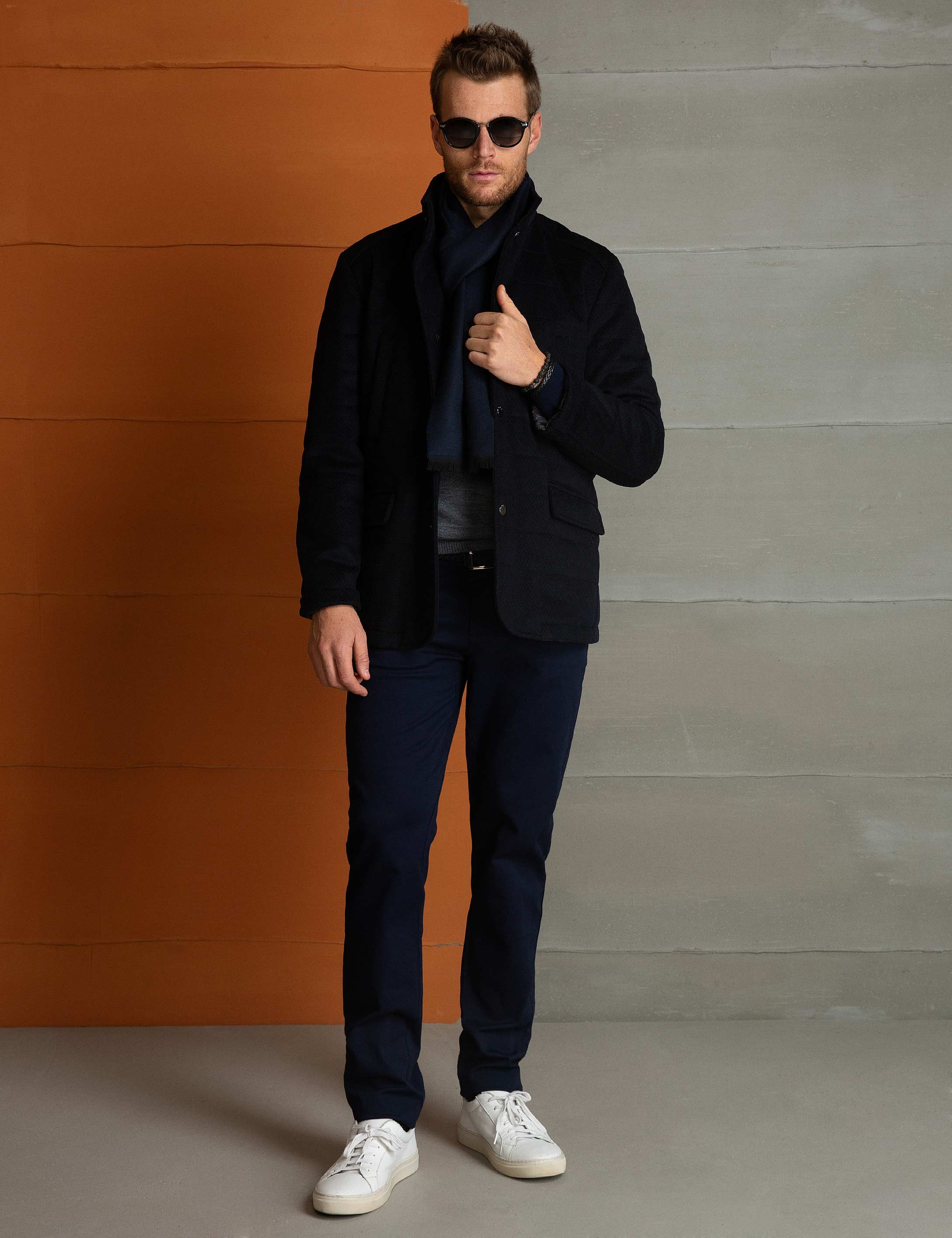 Lacivert Ex.Slim Fit Palto - Image 1