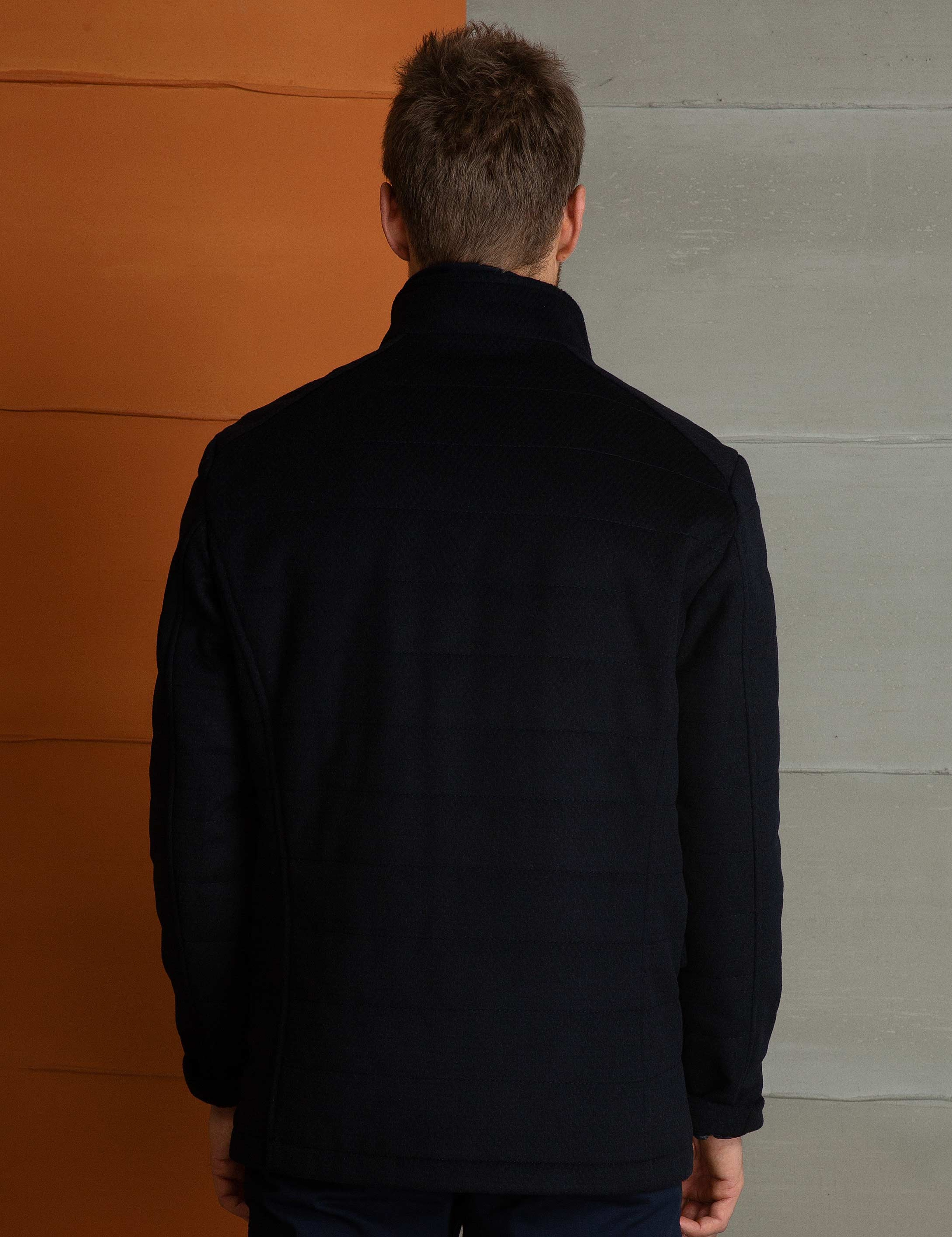 Lacivert Ex.Slim Fit Palto - Image 4