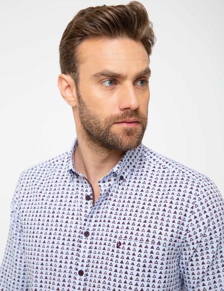 Bordo Regular Fit Uzun Kollu Gömlek - 50196709004