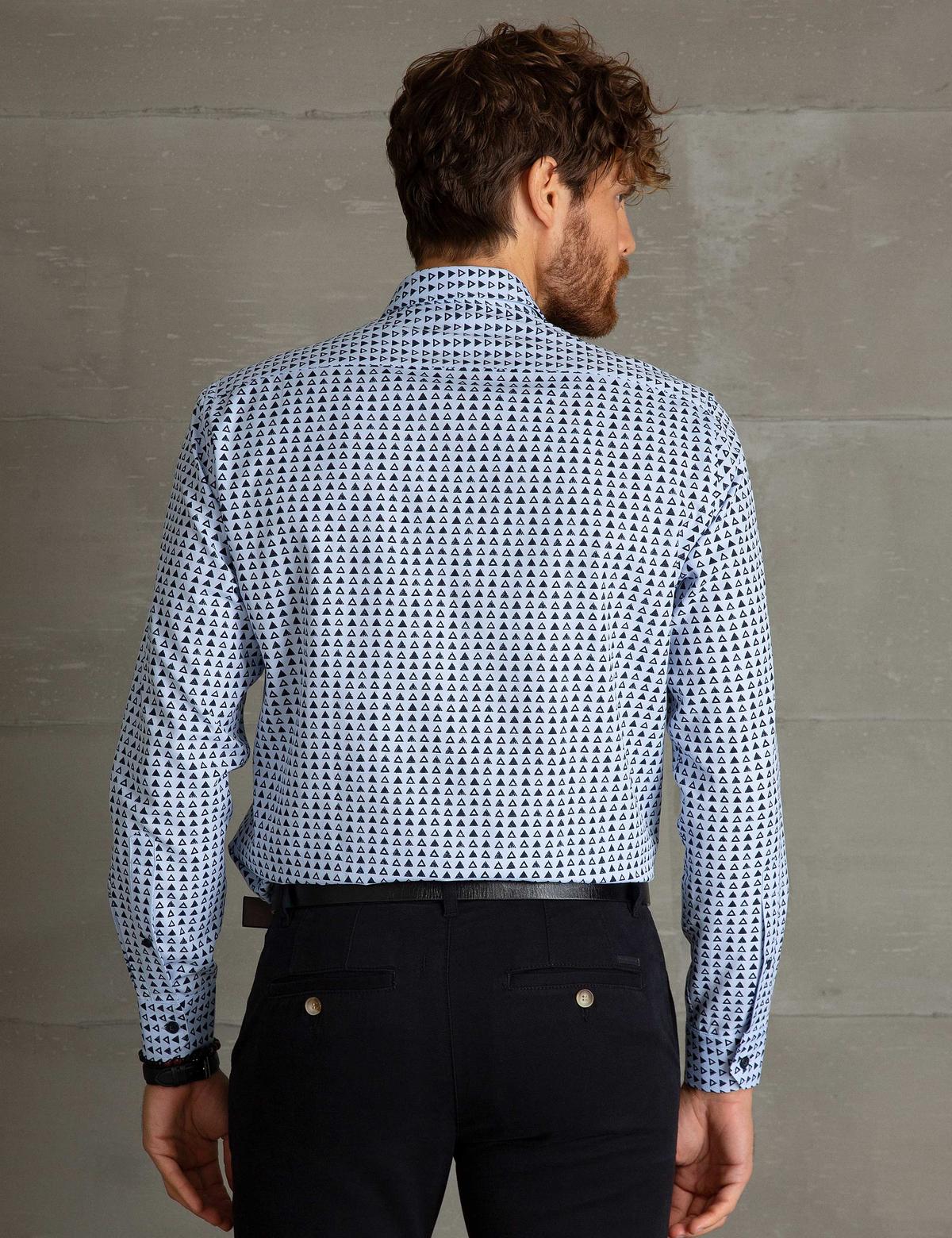 Lacivert Regular Fit Uzun Kollu Gömlek - 50196709015