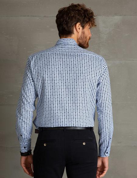 Lacivert Regular Fit Uzun Kollu Gömlek - 50196709015
