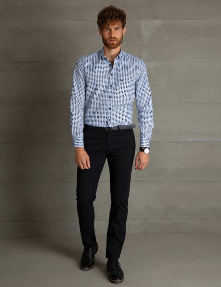 Lacivert Regular Fit Uzun Kollu Gömlek - 50196709015