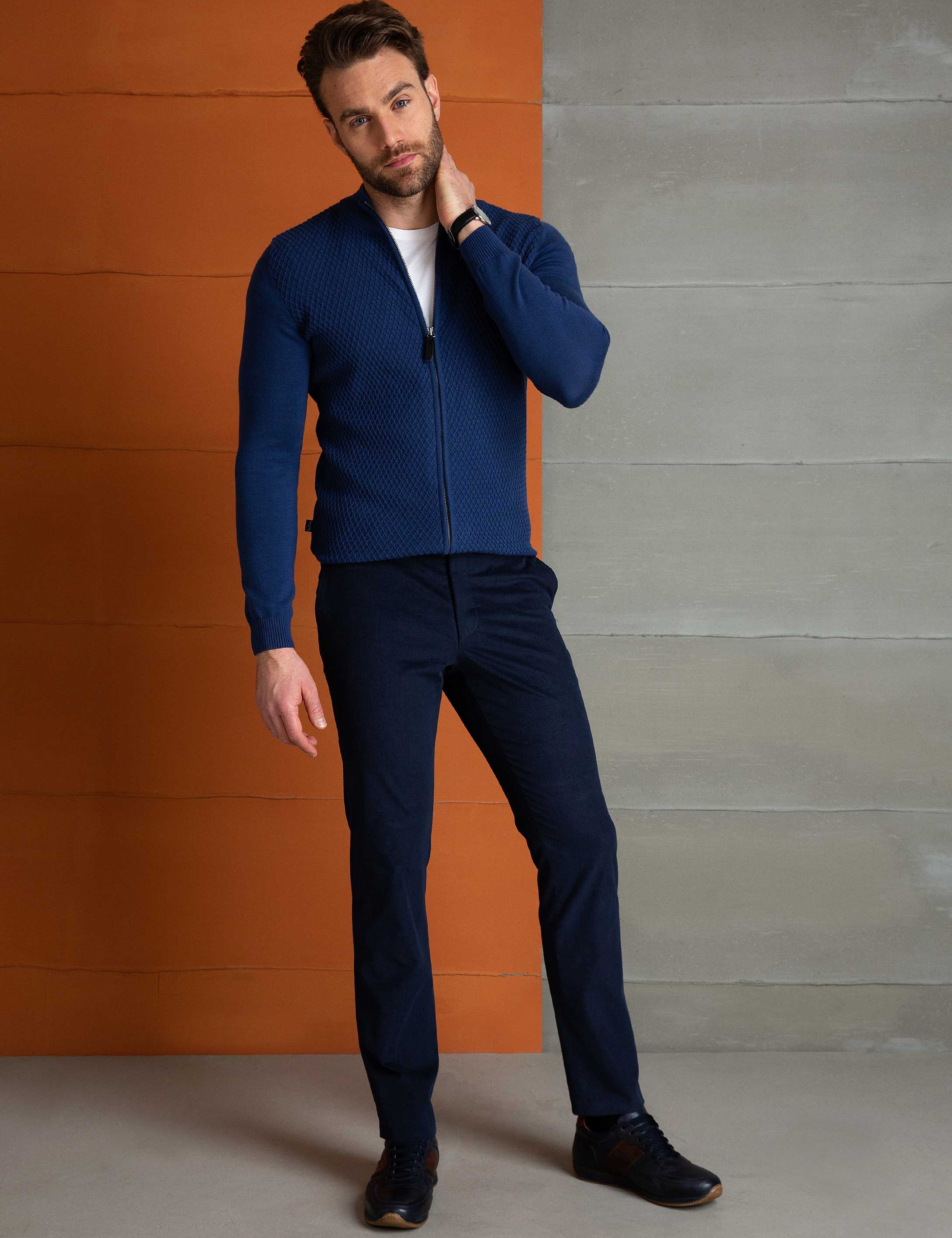 Mavi Slim Fit Triko Hırka