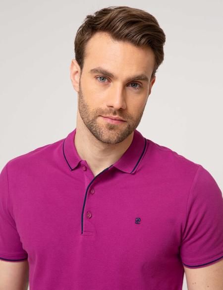 Fuşya Slim Fit Polo Yaka T-Shirt - 50197145037