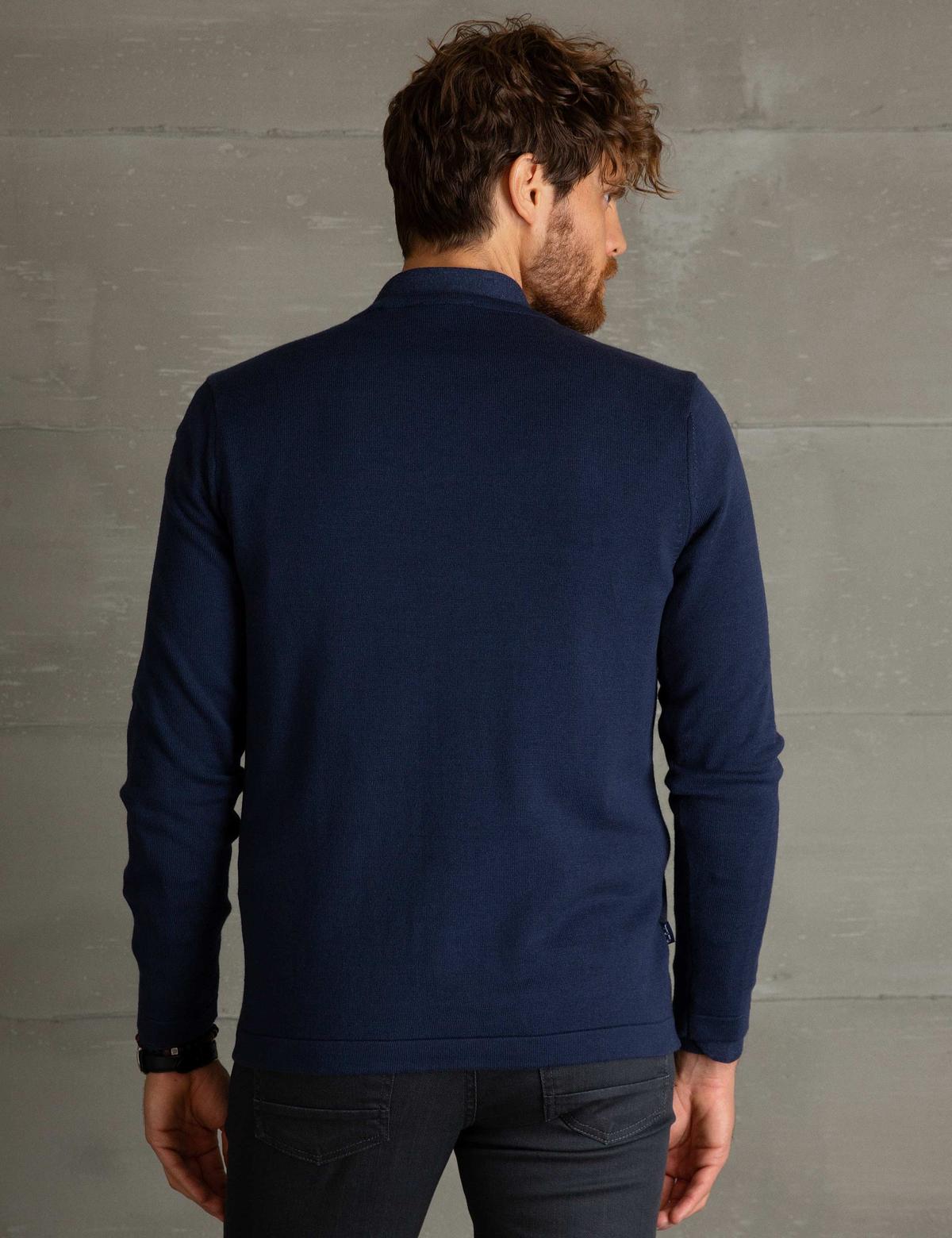 Lacivert Slim Fit Triko Kazak - 50197162001