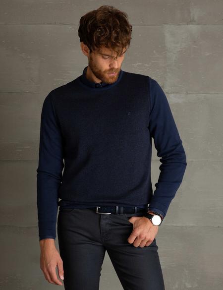 Lacivert Slim Fit Triko Kazak - 50197162001