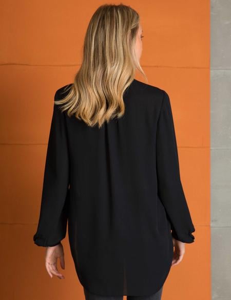 Siyah Comfort Fit Bluz - 50197178019