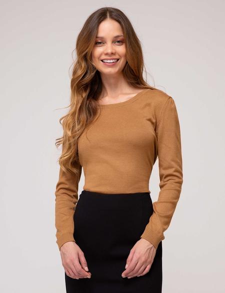 Kahverengi Triko Kazak - 50197181019