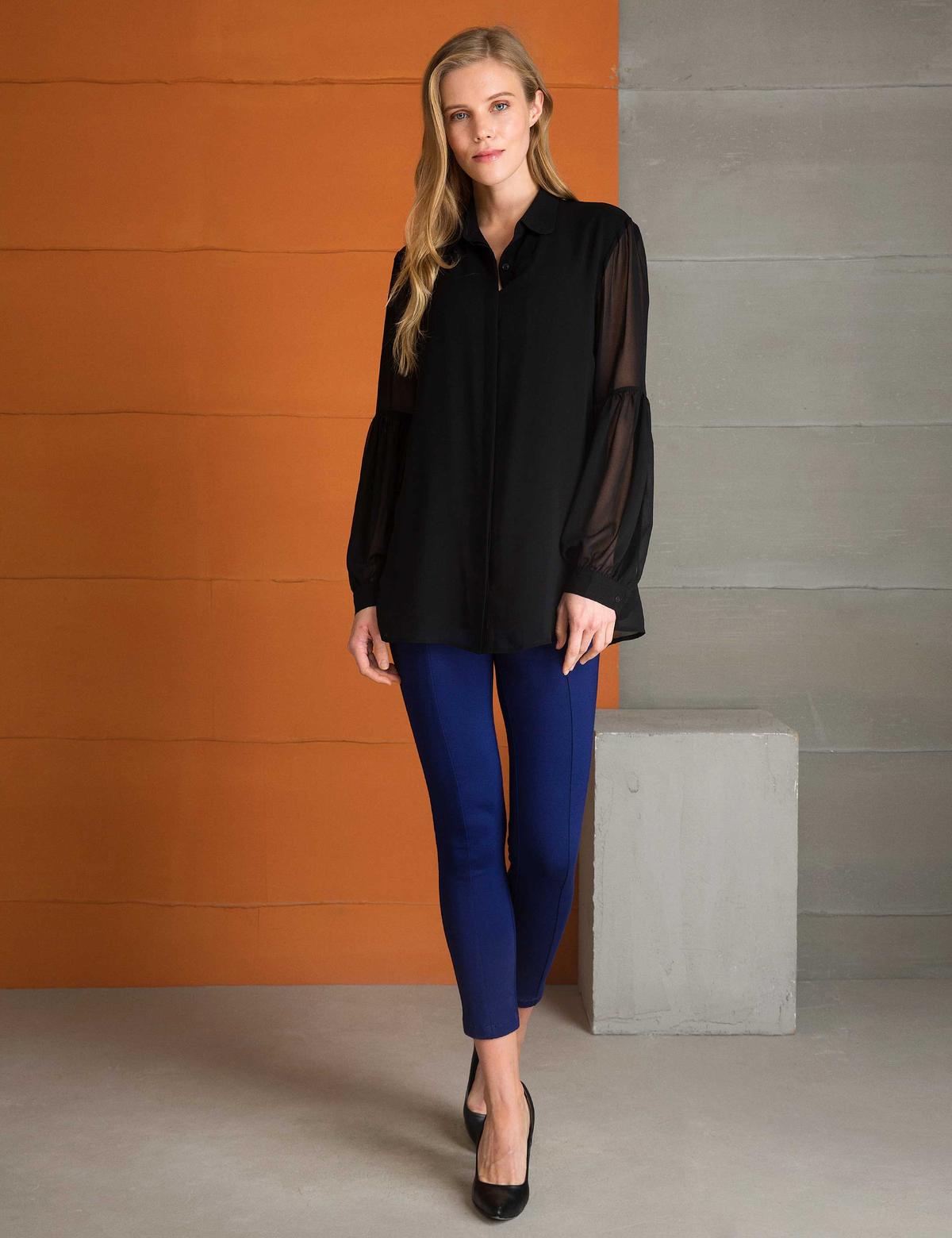 Siyah Comfort Fit Uzun Kollu Gömlek