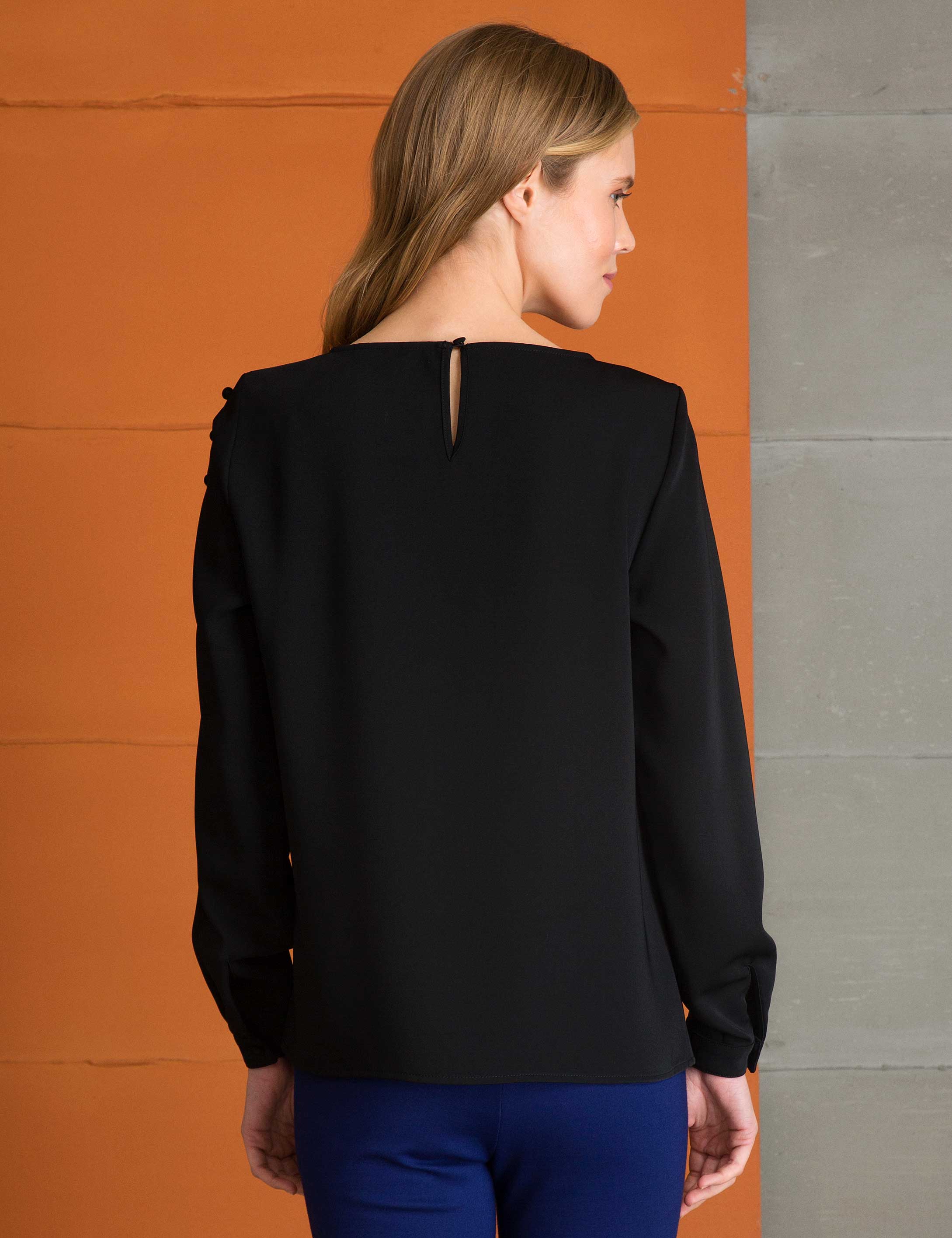 Siyah Uzun Kollu Gömlek - 50197206011