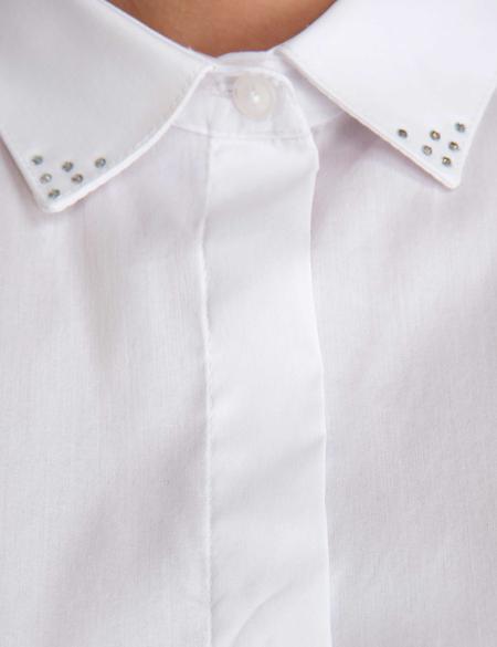 Beyaz Slim Fit Uzun Kollu Gömlek - 50197217013