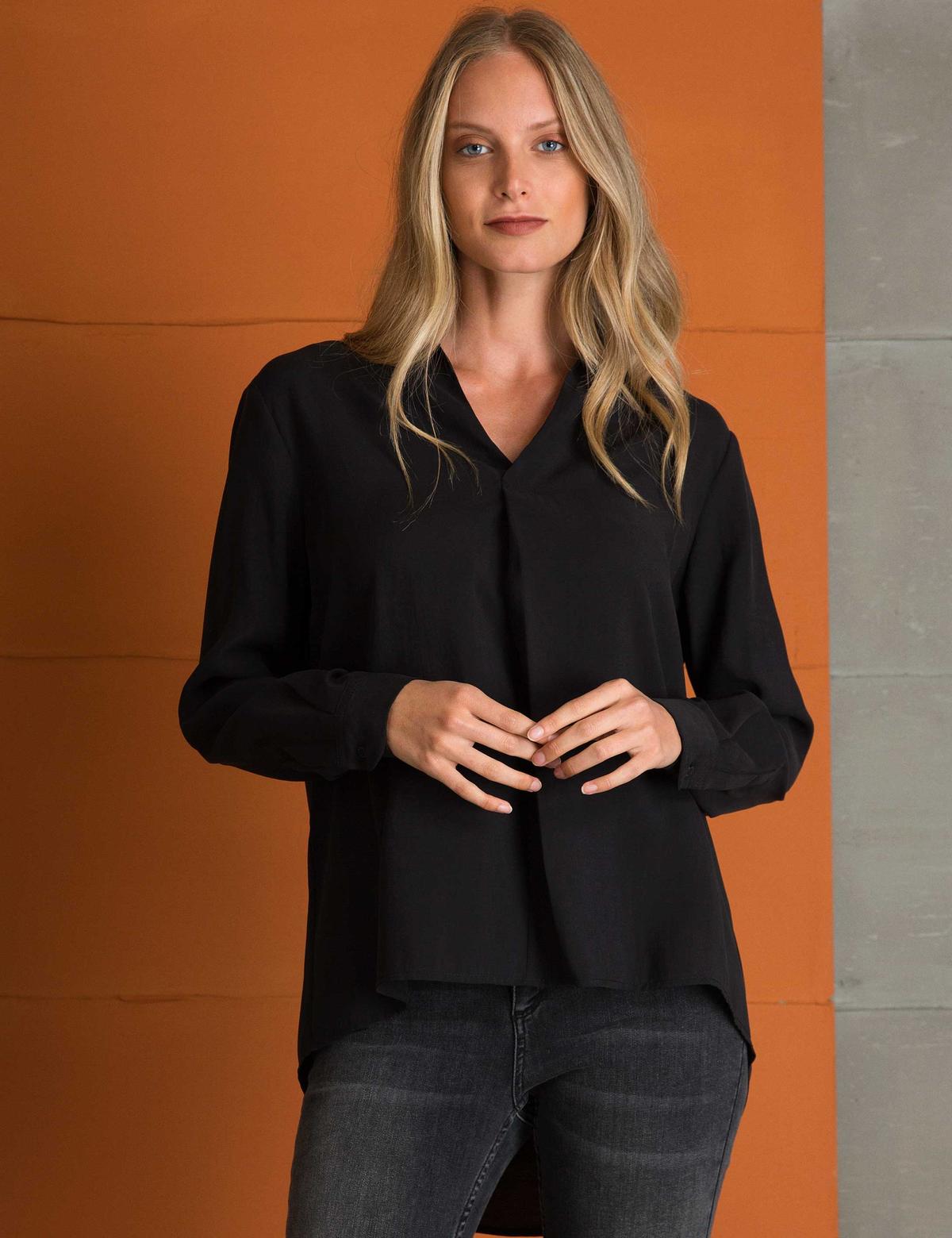 Siyah Oversize Bluz - 50197219020