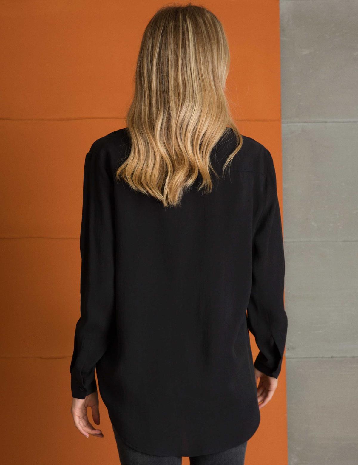 Siyah Oversize Bluz - 50197219020