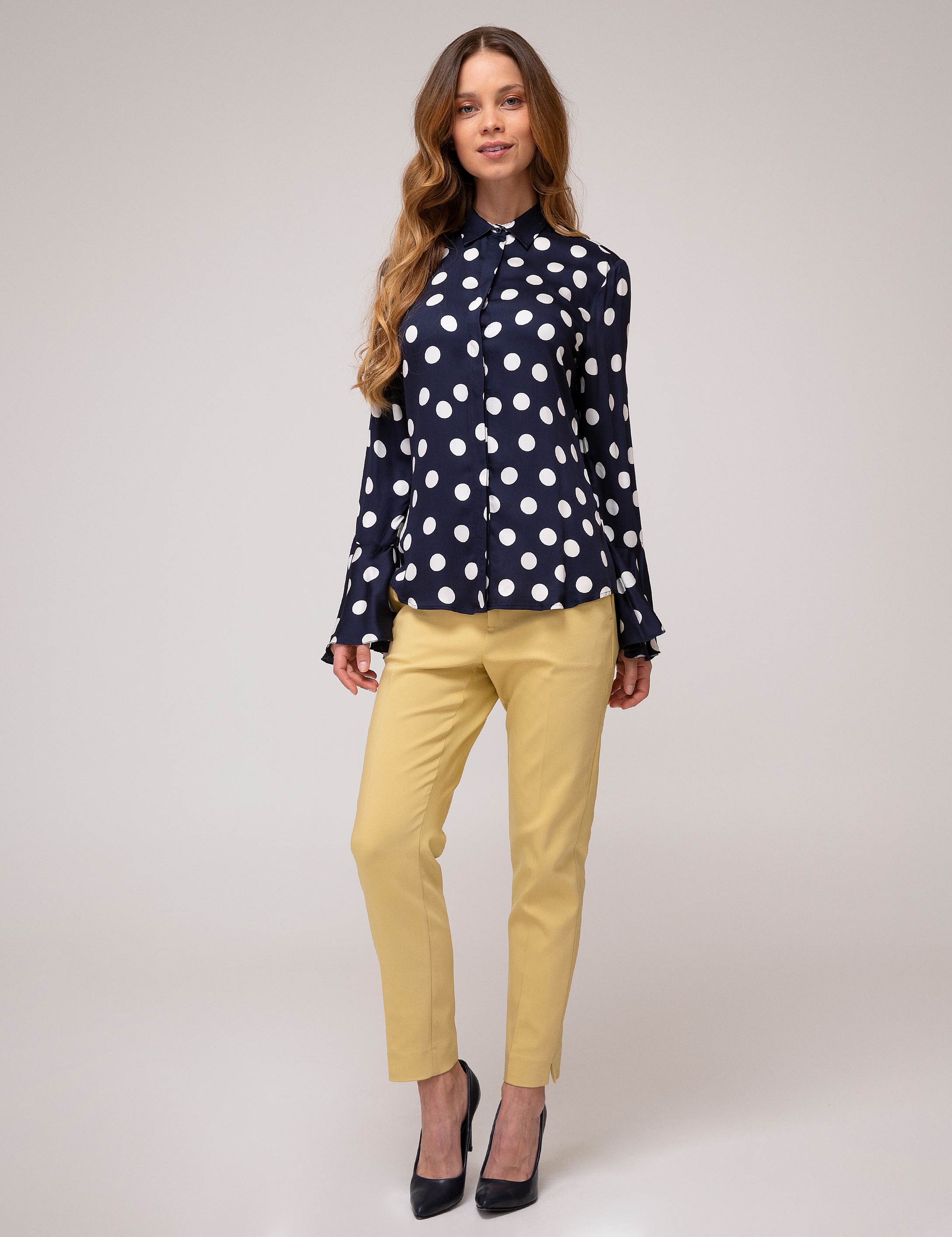 Lacivert Slim Fit Uzun Kollu Gömlek - Image 2