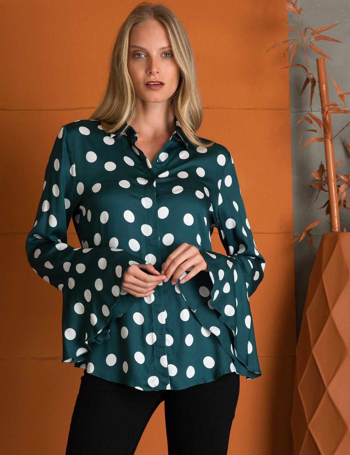 Yeşil Dokuma Gömlek - 50197228038