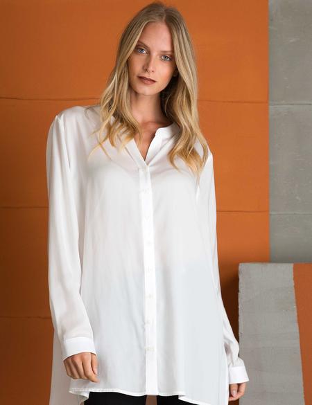 Beyaz Comfort Fit V Yaka Gömlek - 50197229032