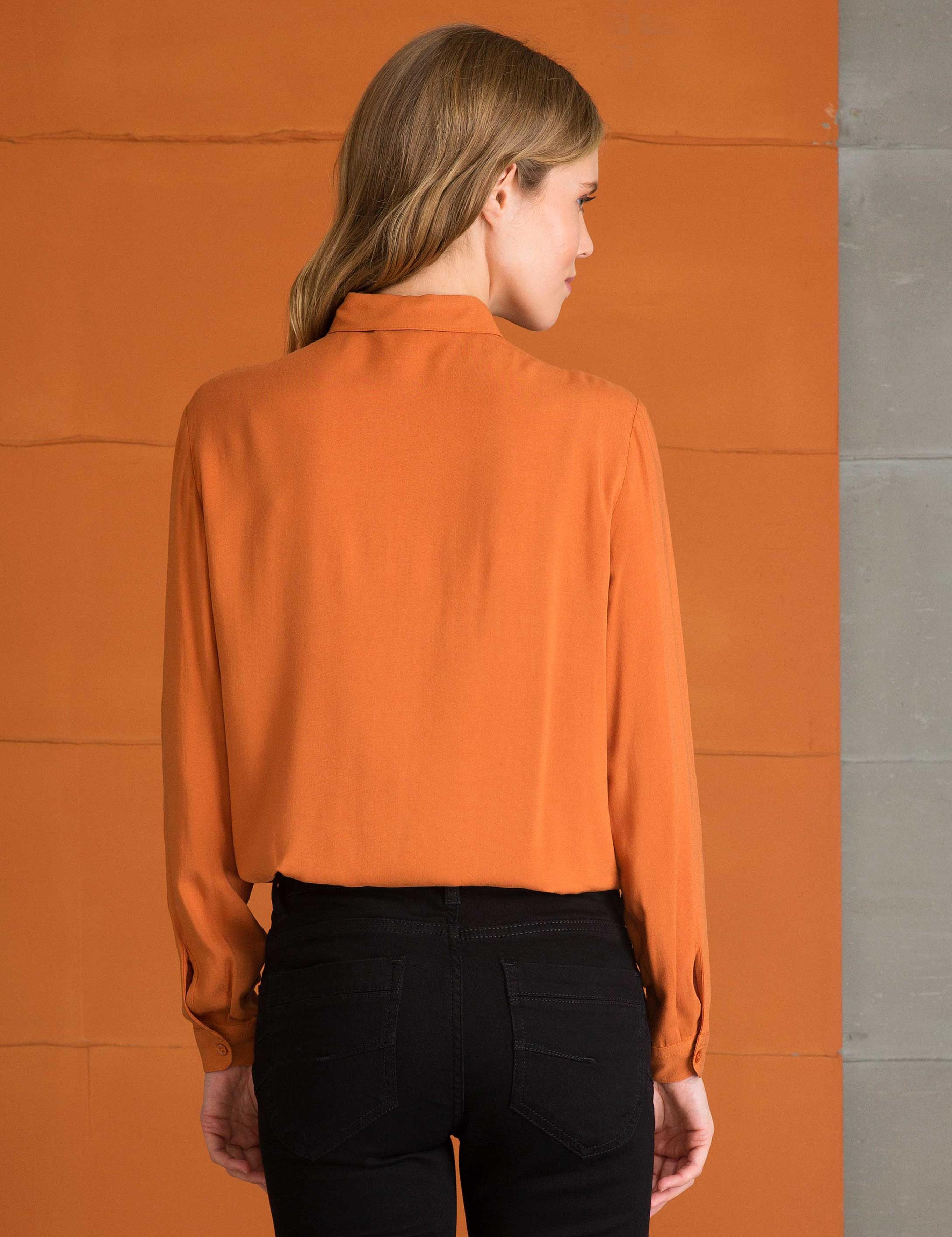 Kiremit Comfort Fit Uzun Kollu Gömlek