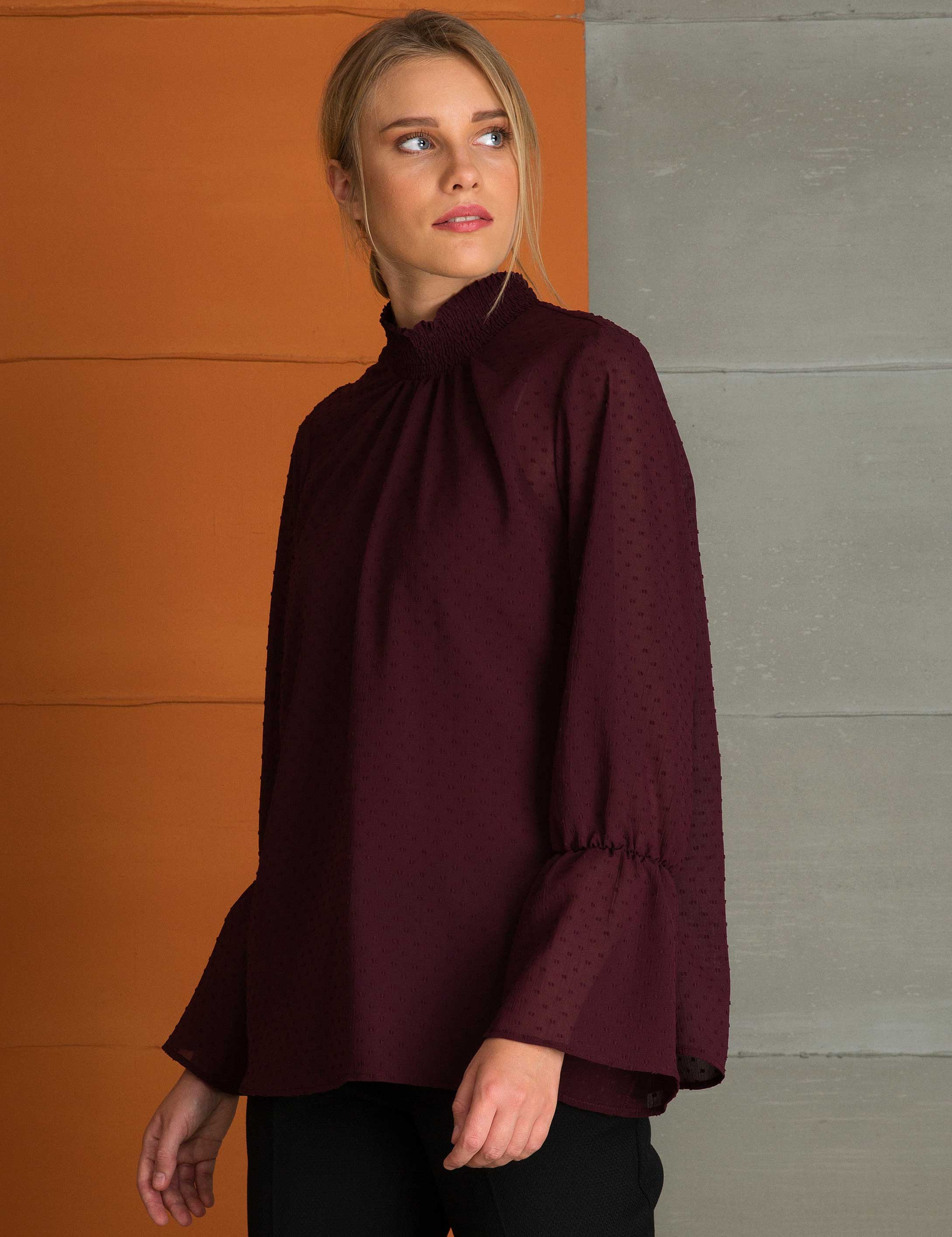 Bordo Comfort Fit Bluz - Image 2