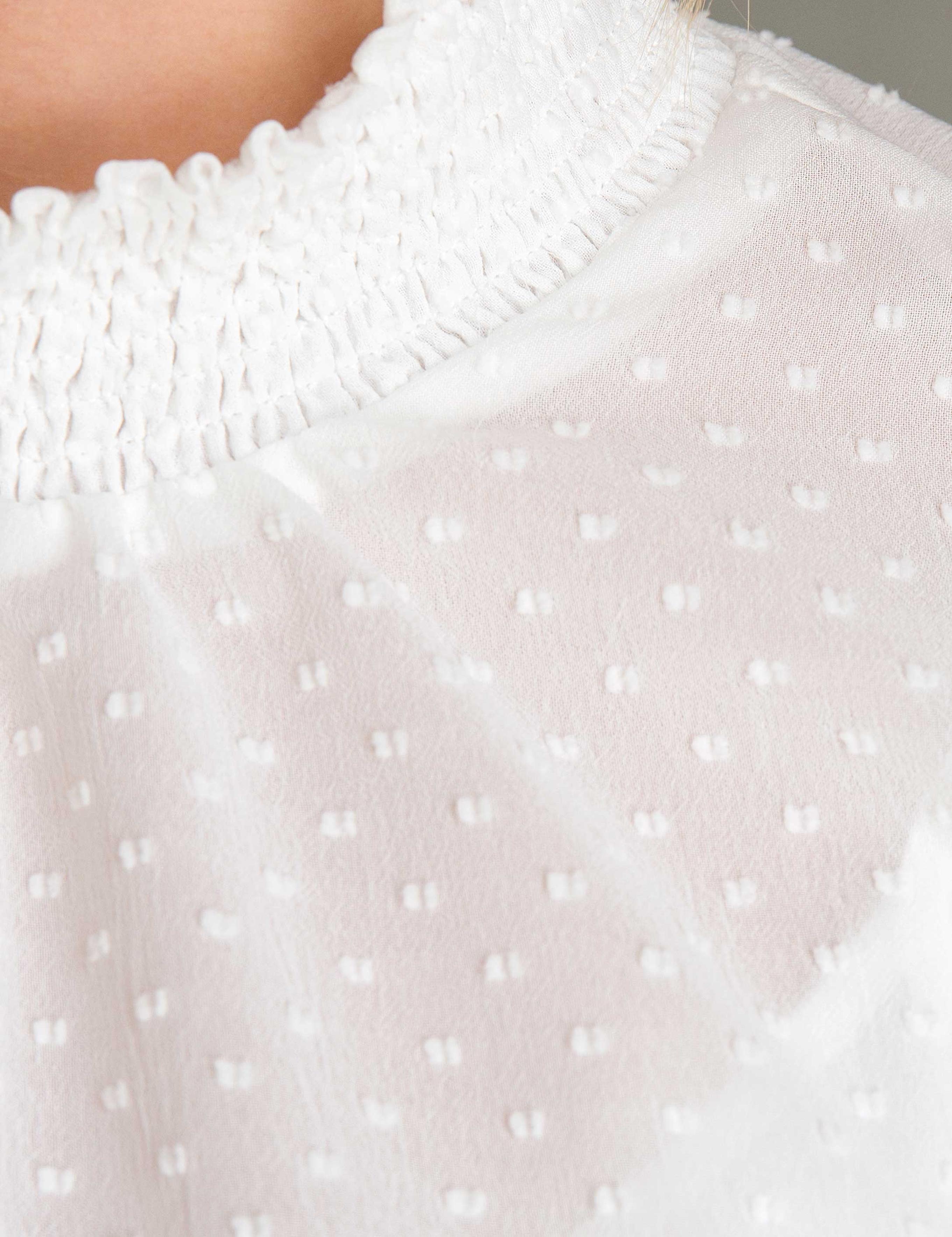 Ekru Comfort Fit Bluz