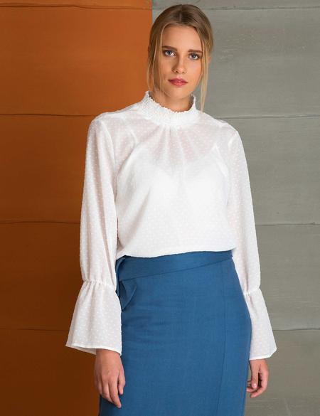 Ekru Comfort Fit Bluz - 50197280012