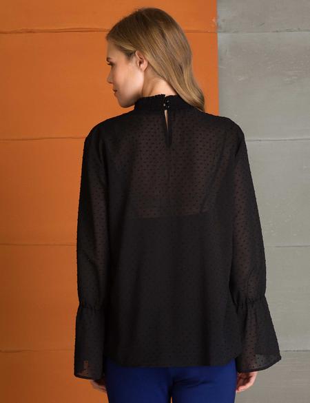 Siyah Comfort Fit Bluz - 50197280019