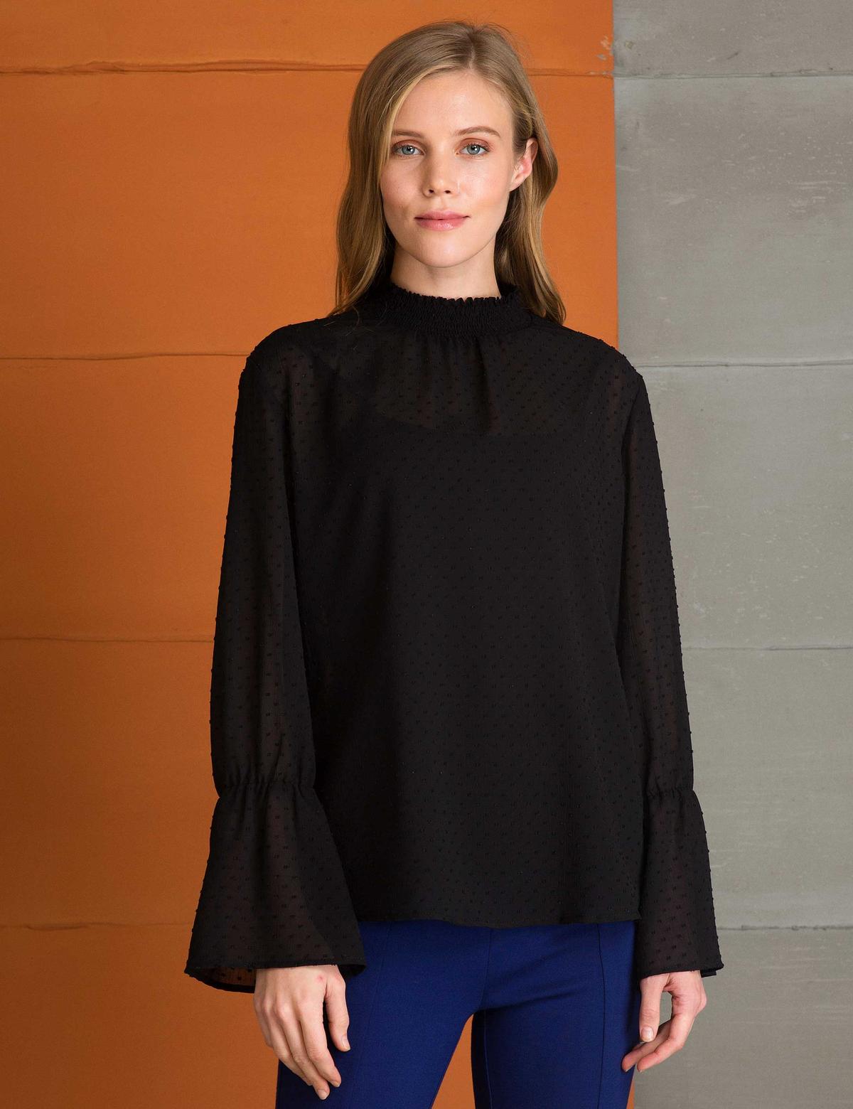 Siyah Comfort Fit Bluz - 50197280019