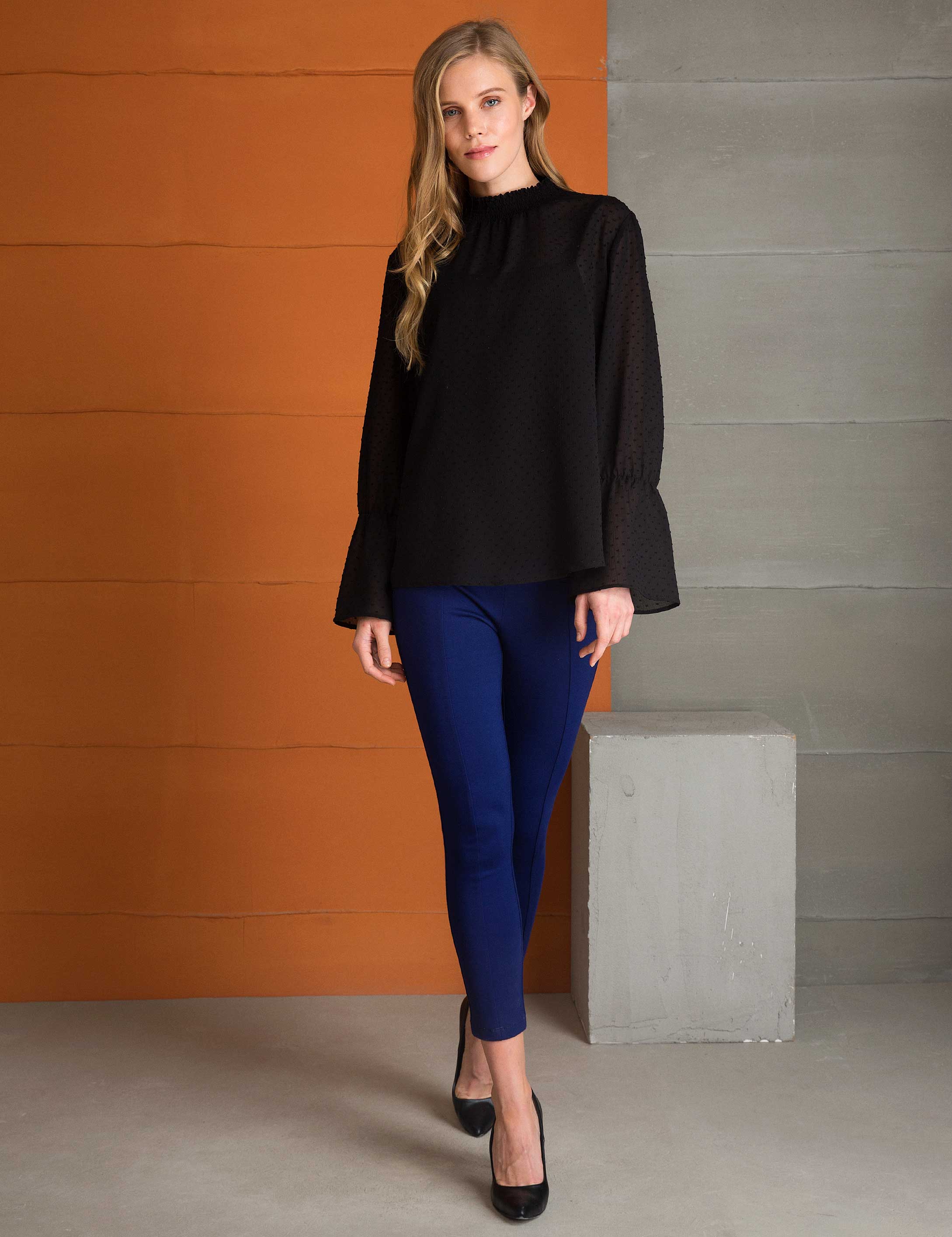 Siyah Comfort Fit Bluz