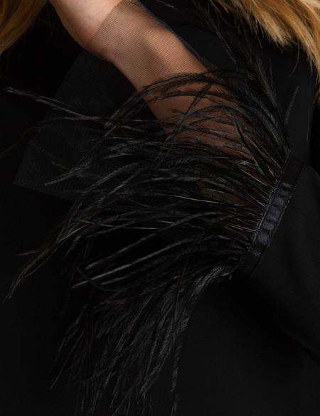 Siyah Dokuma Elbise - 50197301004