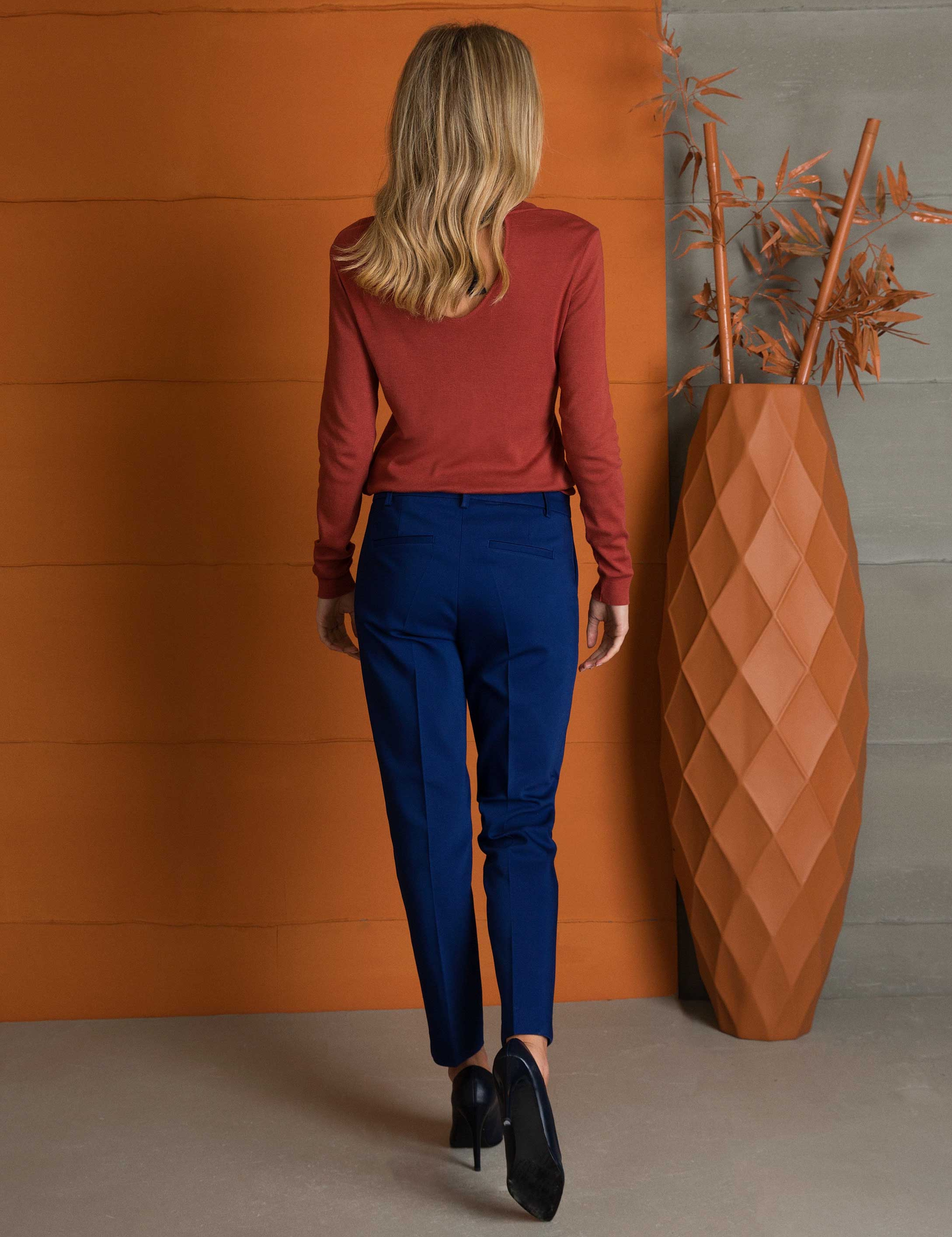 Lacivert Slim Fit Kumaş Pantolon