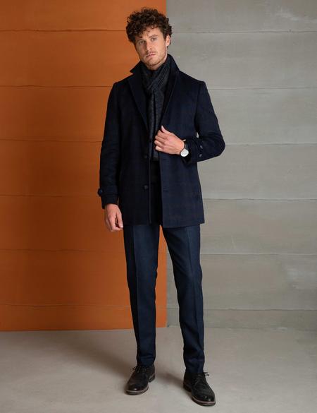 Lacivert Ex.Slim Fit Palto - 50198065012