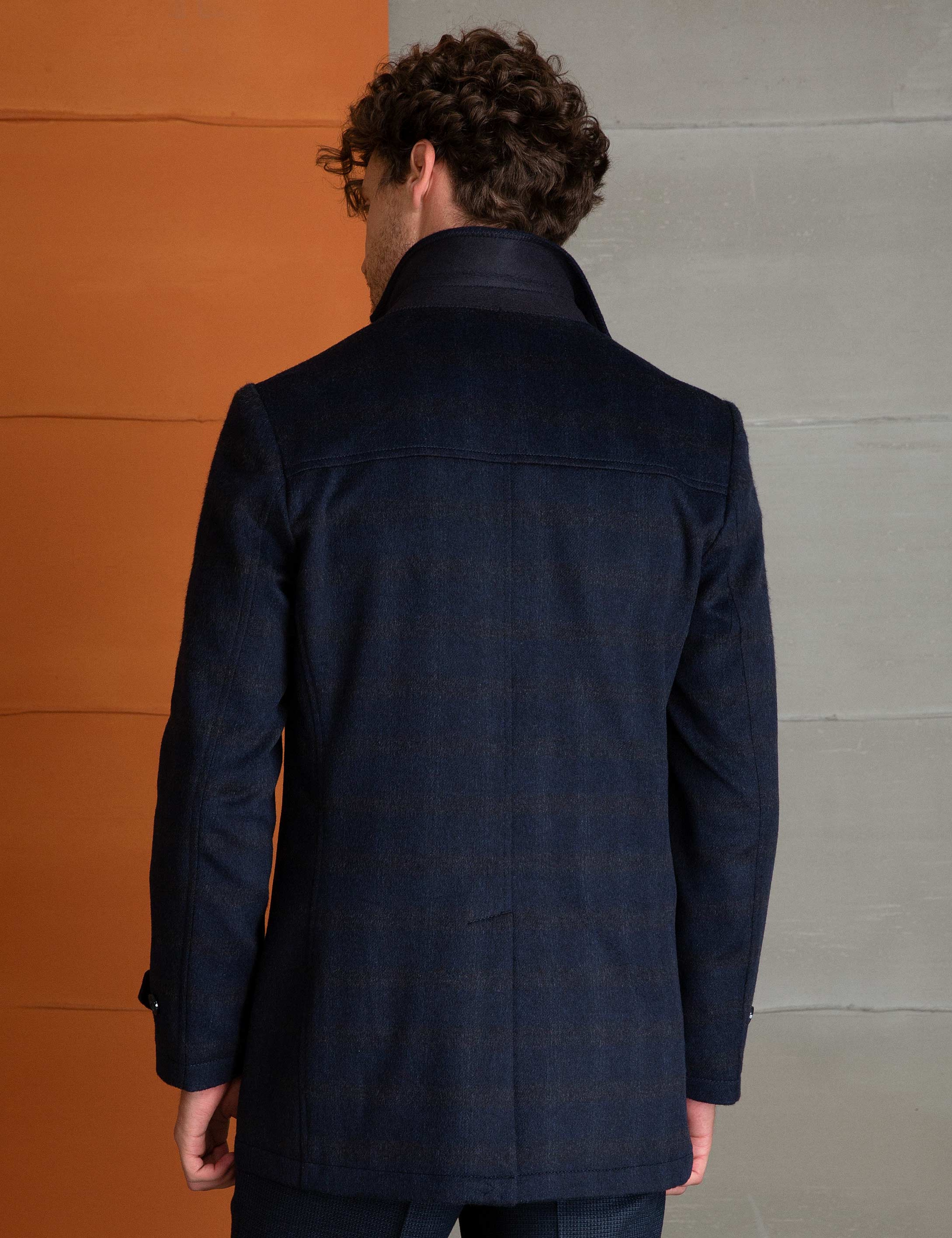 Lacivert Ex.Slim Fit Palto - Image 4