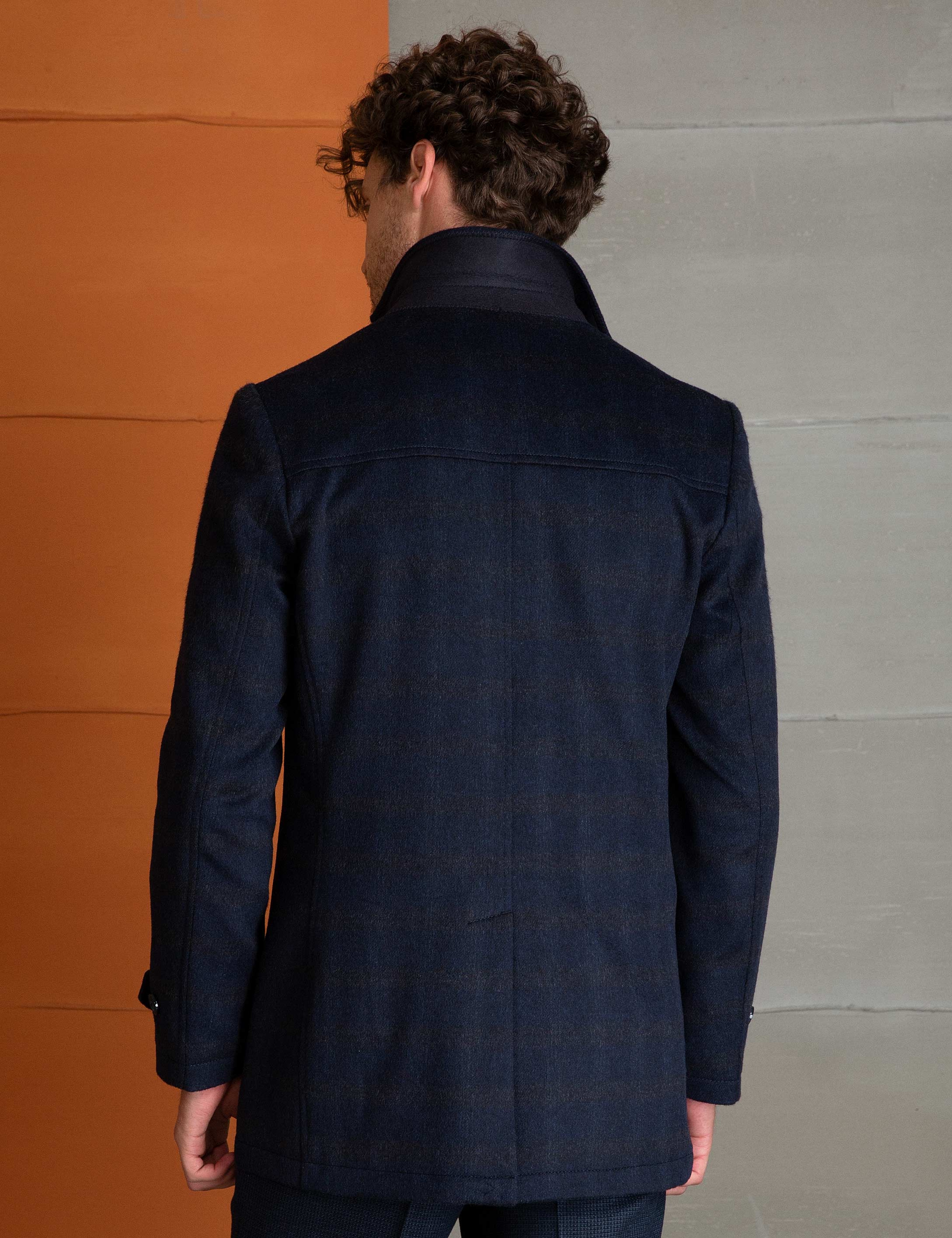 Lacivert Ex.Slim Fit Palto