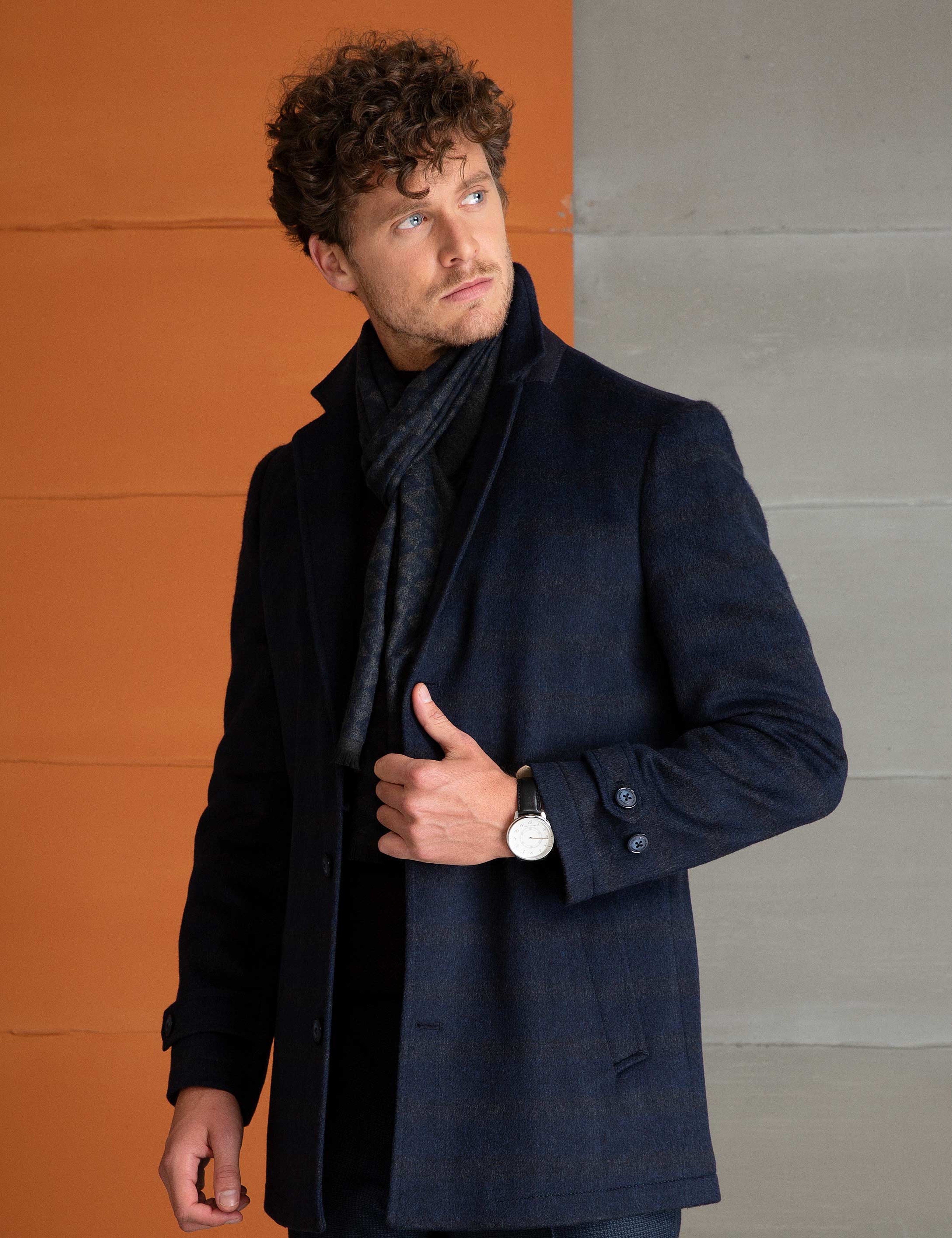 Lacivert Ex.Slim Fit Palto - Image 3