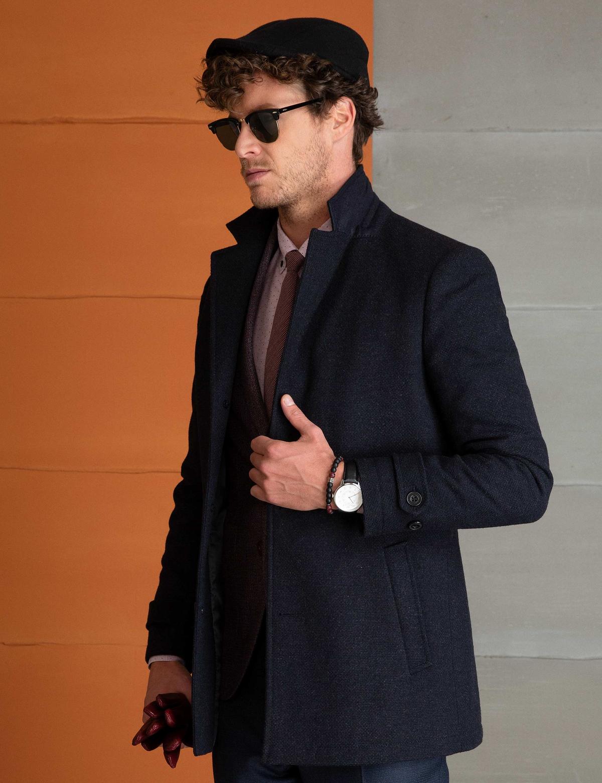 Siyah Ex.Slim Fit Palto - 50198067004