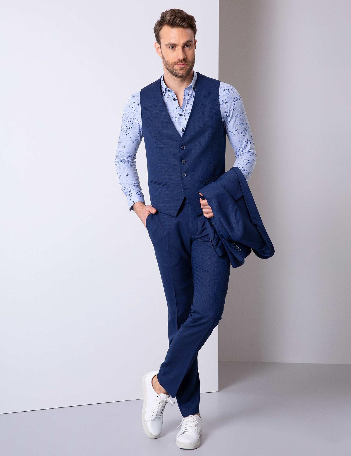 Açık Lacivert Slim Fit Takım Elbise - 50199967044
