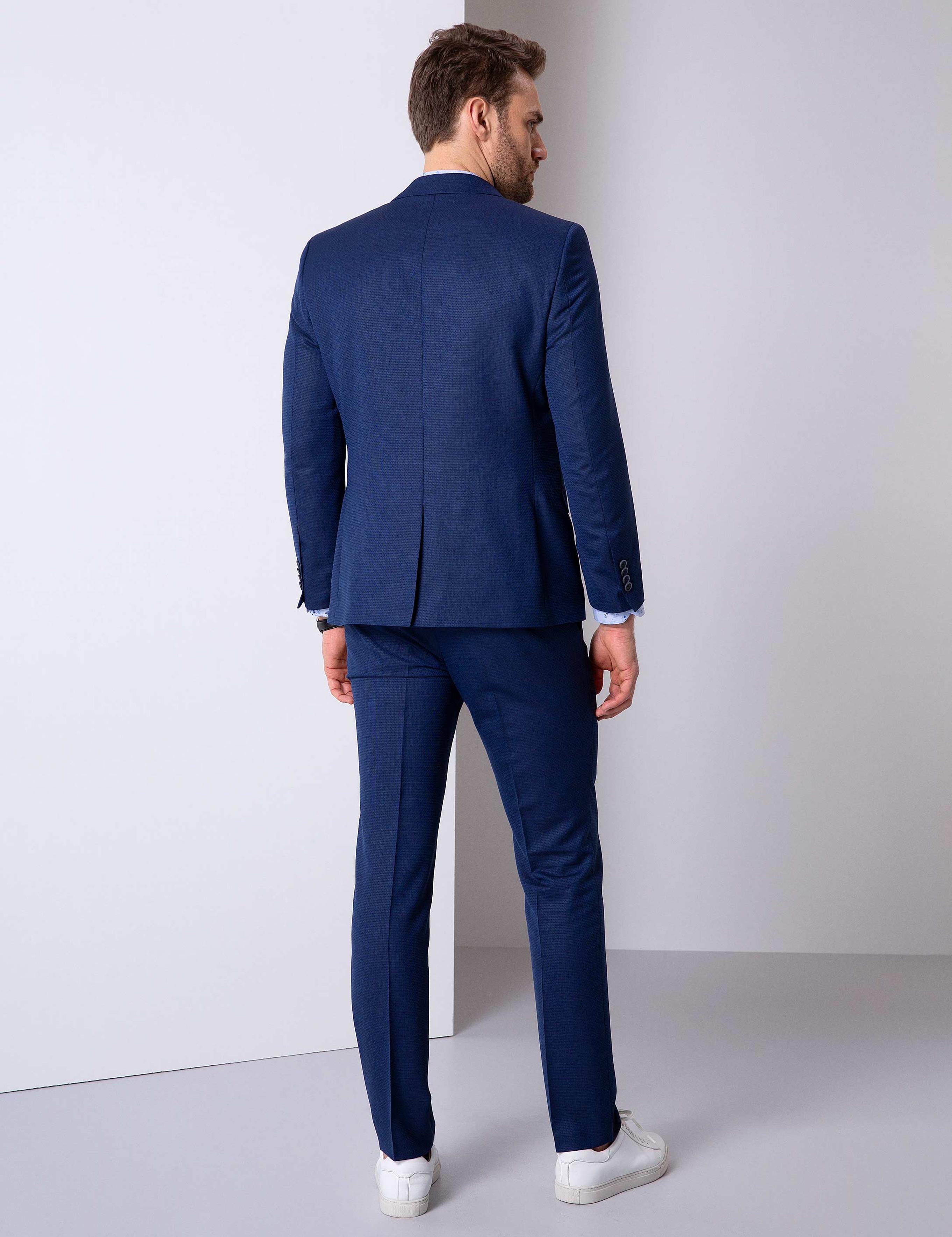 Açık Lacivert Slim Fit Takım Elbise