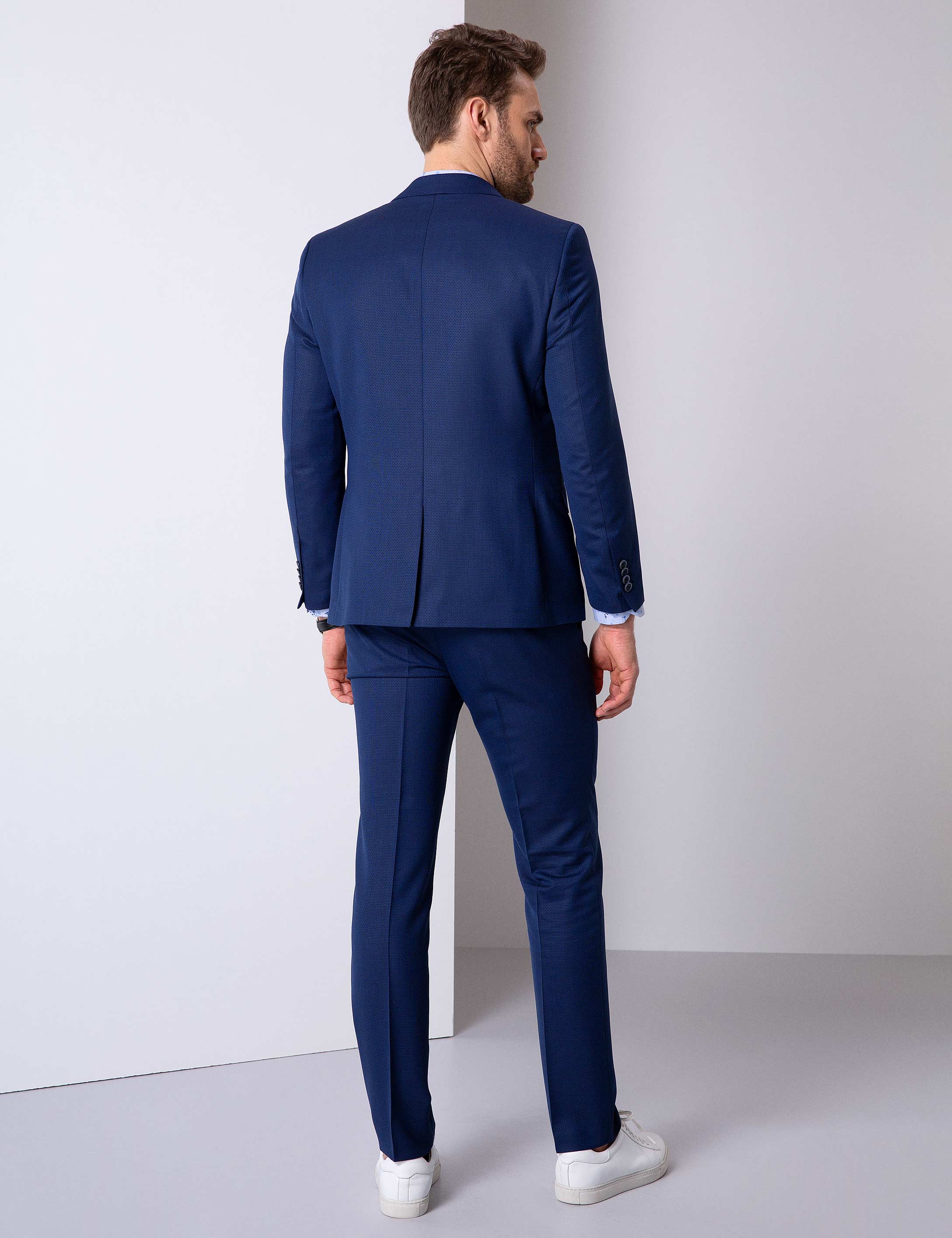 Açık Lacivert Slim Fit Takım Elbise - Image 4