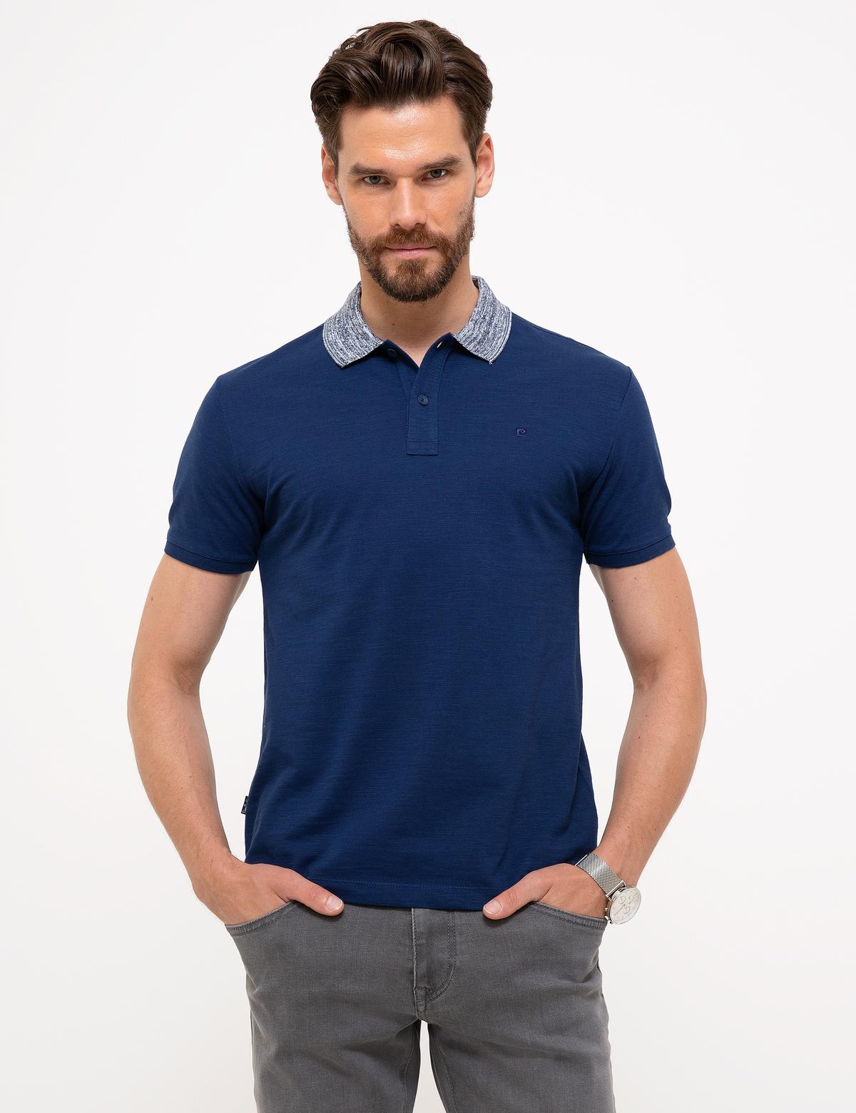 Lacivert Slim Fit Polo Yaka Tişört