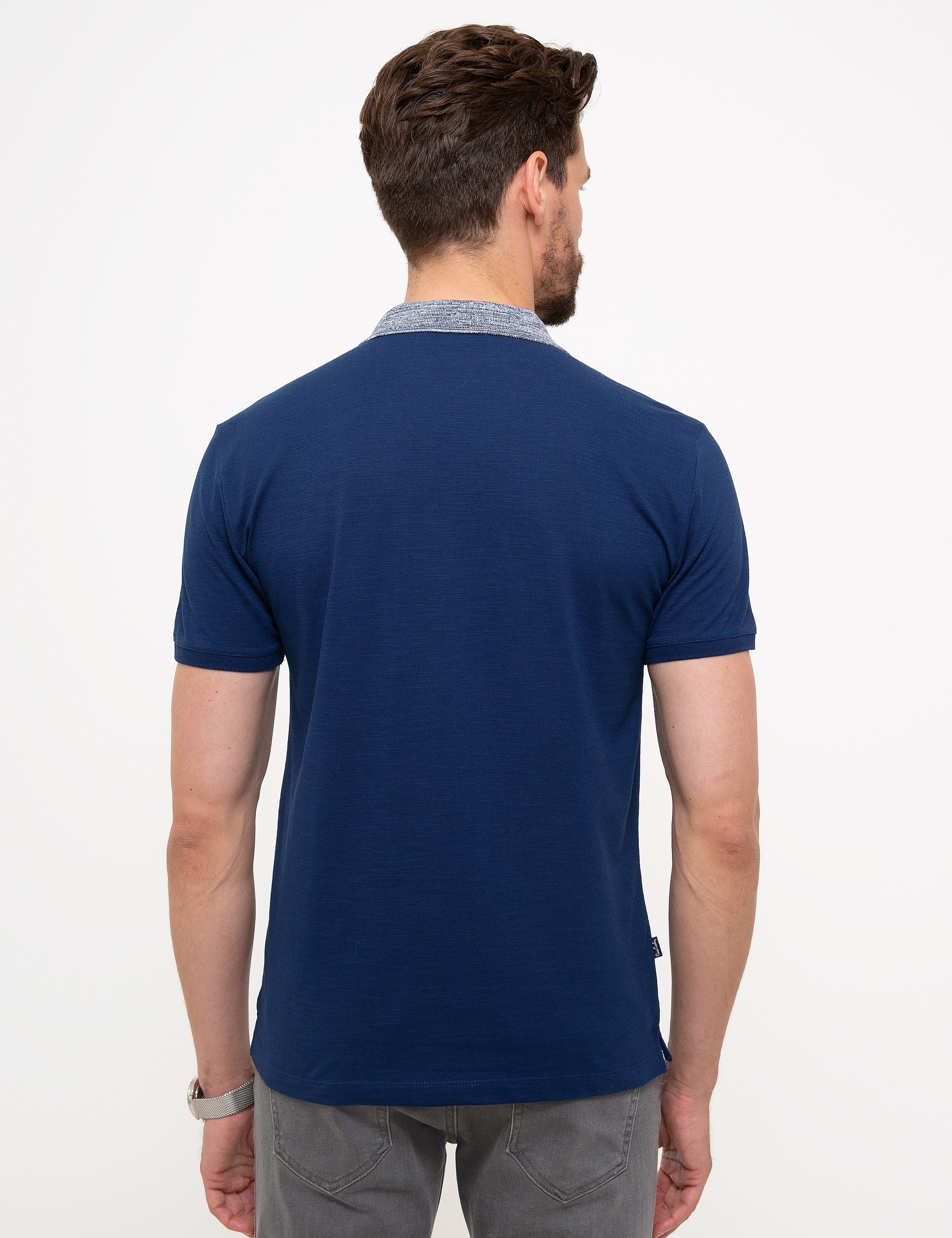 Lacivert Slim Fit Polo Yaka Tişört