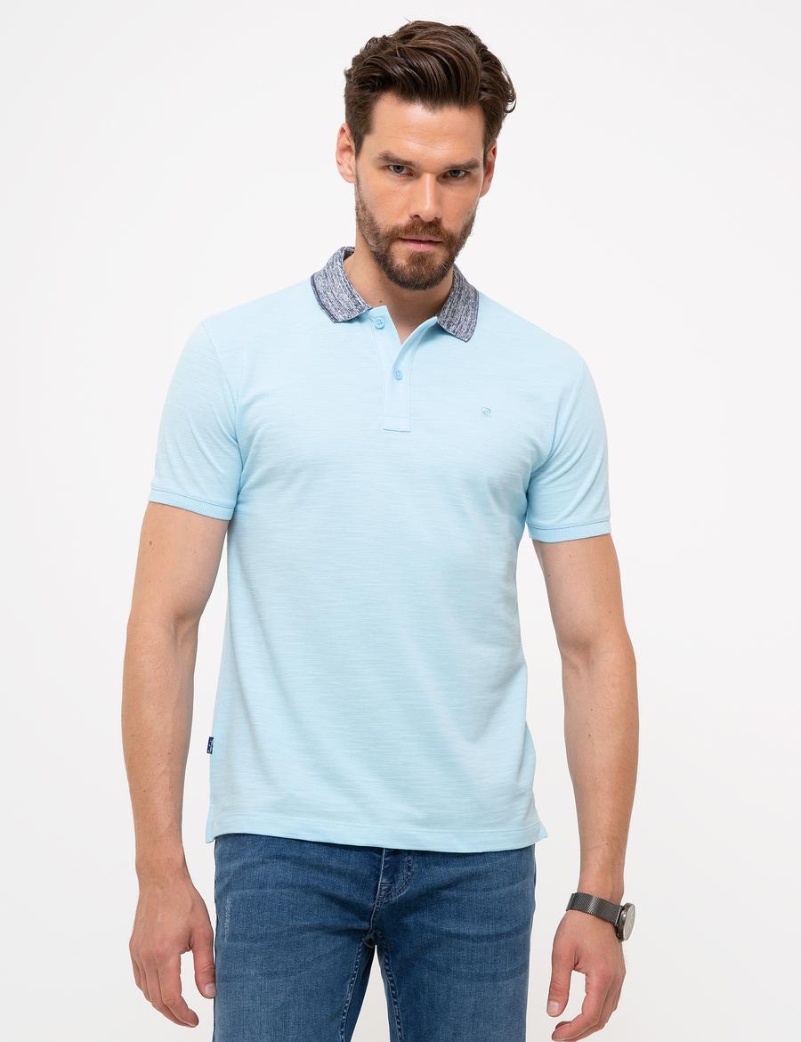 Mavi Slim Fit Polo Yaka Tişört