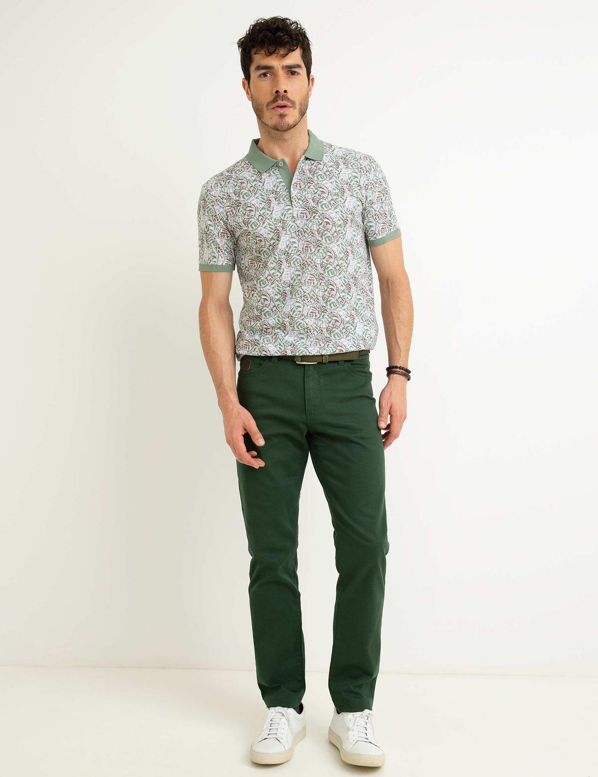 Gri Slim Fit Polo Yaka T-Shirt