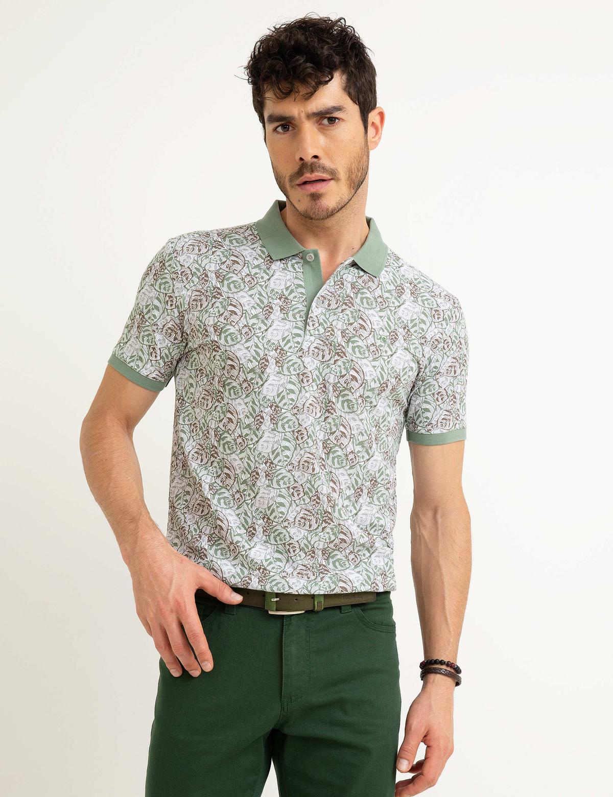 Gri Slim Fit Polo Yaka T-Shirt - 50200164001